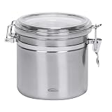 Trudeau 30-Ounce Stainless Steel Airtight Canister, Satin Finish