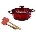 Paula Deen 3.5-qt. Cast Iron Covered Casserole with Bonus Spoonula Set