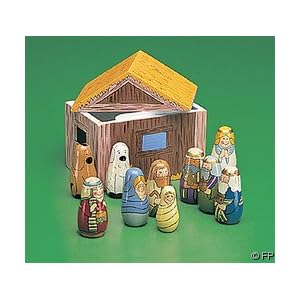 11 Pc Wooden Nesting NATIVITY Set/HOLY FAMILY/Christmas Decoration/JESUS, Mary, JOSEPH