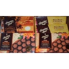 Hawaiian Chocolate Variety Pack: Mac Nut Crunch, Mac Nut Toffee Crunch and Maui Caramacs (6 Boxes)