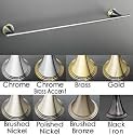 Kohler Brushed Bronze Finial Traditional 24" Towel Bar