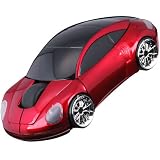 Daffodil WMS217R Mini Souris Optique San Fil à Molette Plug and Play USB en Forme de Voiture avec Phares LED Avant et Arrière - Souris d'Ordinateur avec 3 Boutons, Molette et DPI 800 - Pour Laptop / Notebook / Desktop - Compatible avec Microsoft Windows (7 / XP / Vista) et Apple Mac (OS X +) - Alimenté par 2 Piles AAA (incluses) - Porsche Rouge