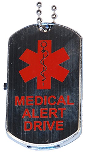 Medical Alert USB Flash Drive Metal Dog Tag