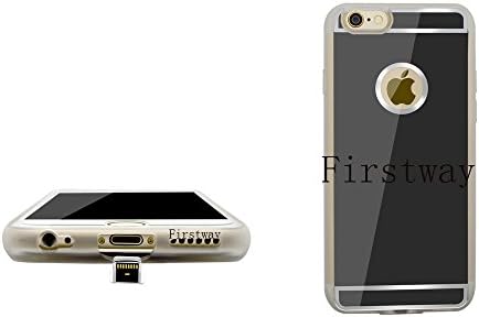 For iphone 6s qi case FIRSTWAY QI wireless charging case universal for iphone 6/6S qi receiver Soft TPU case with Detachable Lighting Connector - Pearl black color