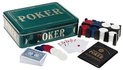 Poker Game in Green Tin