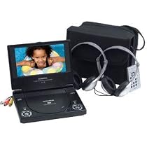 Audiovox D1718PK 7-Inch Portable DVD Player with Bonus Headphones and Car Kit
