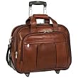 McKlein USA R Series DAMEN Leather Detachable-Wheeled 17" Laptop Case (Us Patent # 6595334) (Brown)