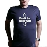 BEER IN, BEER OUT T-Shirt - 100% Fine Jersey Combed Cotton Unisex T-Shirt - Sweat Shop Free
