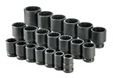 SK 35420 20 Piece 3/4 Drive 12 Point Standard Fractional Thin Wall Impact Socket Set
