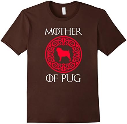 Men's Mother Of Pug T-Shirt - Funny Pug Shirts Medium Brown