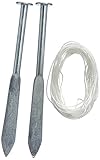 Silverline Heavy Duty Line Pins 2 Pack 160mm Building Lines Bricklayers Straight