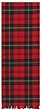 Durable Hand Woven 100% Cotton Colorful Red Plaid Table Runners 12x72 Inches Set of Two