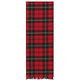 Durable Hand Woven 100% Cotton Colorful Red Plaid Table Runners 12x72 Inches Set of Two by 