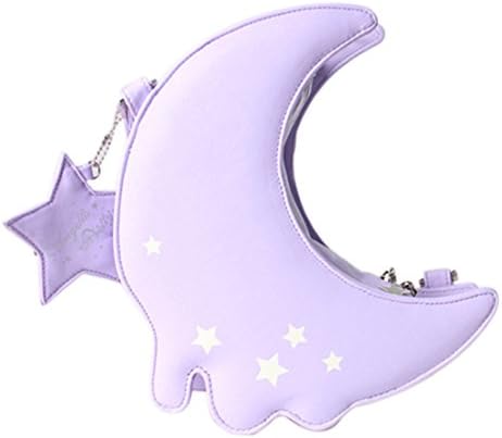 Anime Sailor Moon Modelling Trendy Chest Lady's Handbag Pu Girl's Shoulder Bag (Purple)