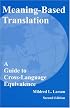 Meaning-Based Translation: A Guide to Cross-Language Equivalence, 2nd edition