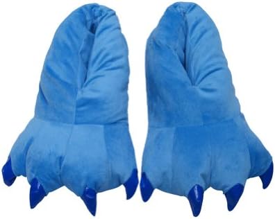 Flower Rain Kigurumi Stitch Animal Paws Slippers Women Claw Plush Slippers Blue