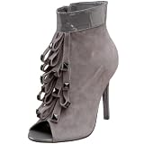 Carvela Womens Gambia HighCut Peep Toe BootieGrey37 EU7 BMUS