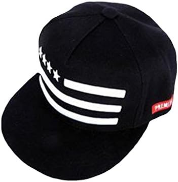 XTX Men Hip Hop Stripe Star Embroidered Flag Snapback Baseball Hat Cap Adjustable