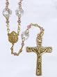 Rosary - 9mm Crystal Beads - 20in. Gold Plated Chain - Deluxe Box Included - IMPORTED FROM ITALY