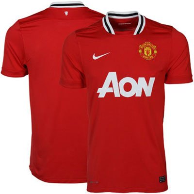 Manchester United Adult Home Replica Jersey Red
