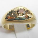 14K Champagne Diamond Man's Ring