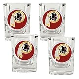 Washington Redskins 4pc 2oz Square Shot Glass Set NFL Football