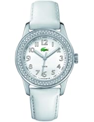Lacoste Advantage White Dial White Leather Ladies Watch 2000464
