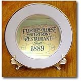 Soft Green and Yellow Old Sign - 8 Inch Porcelain Plate