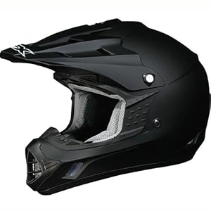 AFX Solid Men's FX-17 Dirt Bike Motorcycle Helmet - Color: Flat Black, Size: Medium