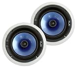 Pyle Home PIC8E 300 Watt High-End 8-Inch Two-Way In-Ceiling Speaker System with Adjustable Treble Control (Pair)