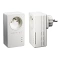 Netgear - XAVB1401 - Pack de 2 Adaptateurs CPL Ethernet Powerline 200 Mbits/s Mini avec prise femelle int�gr�e - Homeplug AV+