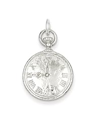Sterling Silver Clock Charm