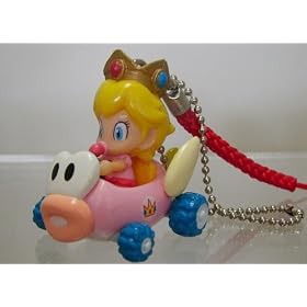 Super Mario Figure Strap Keychain Baby Princess Peach