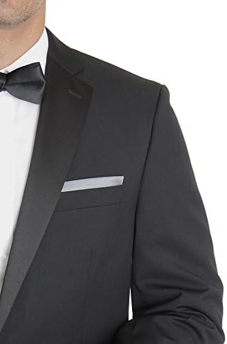 Calvin Klein Slim Fit Solid Black Two Button Tuxedo Suit 50R