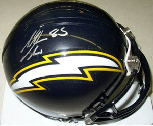 Antonio Gates Signed Chargers Mini Helmet