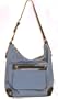 Maxx New York Blue Gray Microfiber Hobo Bag Handbag Purse