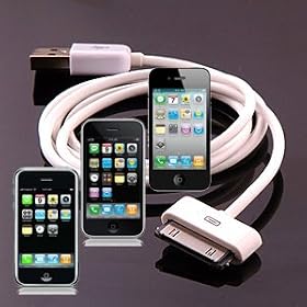 PACK OF HIGH QUALITY OEM USB CABLE FOR APPLE IPHONE 2G, 3G, 3GS & 4G - iPhone USB charging and sync cable compatible with Macs and PCs -TECH-GEAR