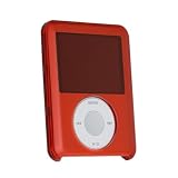 Clip-on Crystal Case w/ Lanyard for iPod Gen3 Nano, Clear Red