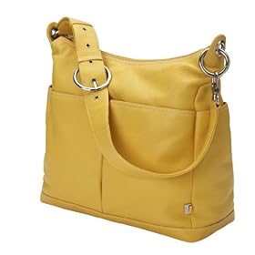 Yellow Leather Hobo Diaper Bag
