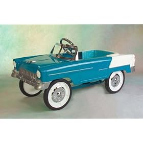 55 CLASSIC PEDAL CAR Aqua and White - Nostalgic design, wonderful reproduction of the... by HomeLifeShopping