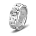 14k White Gold Diamond Women's Wedding Band, 8.5mm