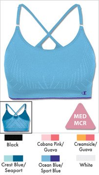 Champion Seamless Cami Bra 2960, Sequin Pink/Samba Pink, M