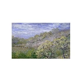 Trees In Bloom (Arbres En Fleurs) by Claude Monet. Art Print Poster FRAME IT.. 14 inches width by 10 inches height. Highest Quality Art Poster Print</title