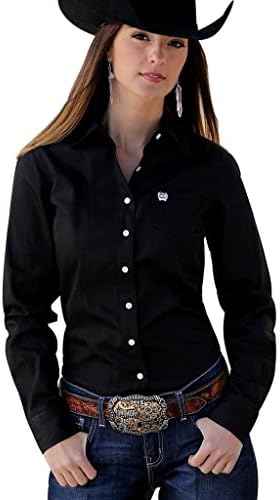 Cinch Apparel Womens Ladies Black Button Shirt
