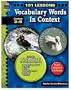 101 Lessons Vocabulary Words In Context Gr 3-5
