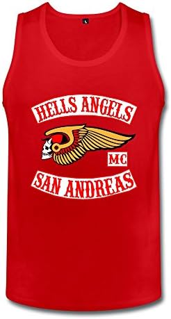 WUYRFFV Men's Hells Angels Motorcycle ClubSports Tank Top Red US Size L