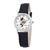 Disney Womens D073S005 Minnie Mouse Black Leat
