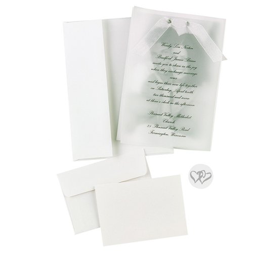 External hard drive:Photo Overlay Wedding Invitation and Response Card Kit - White