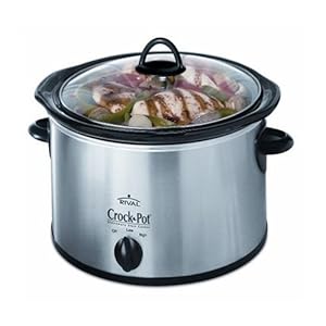 Crock-Pot 3040-BC 4-Quart Round-Shaped Manual Slow Cooker Stainless Steel