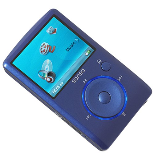 SanDisk Sansa Fuze 4GB MP3 Player with Radio and MicroSD/SDHC Slot - Blue SanDisk Sansa Fuze 4GB MP3 Player with Radio and MicroSD/SDHC Slot - Blue